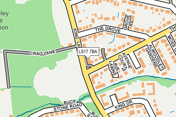 LS17 7BA map - OS OpenMap – Local (Ordnance Survey)