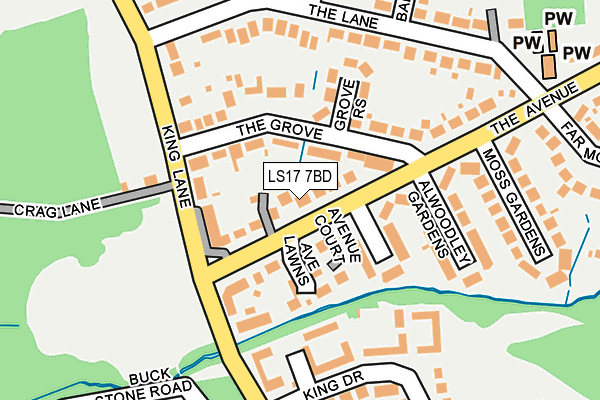 LS17 7BD map - OS OpenMap – Local (Ordnance Survey)