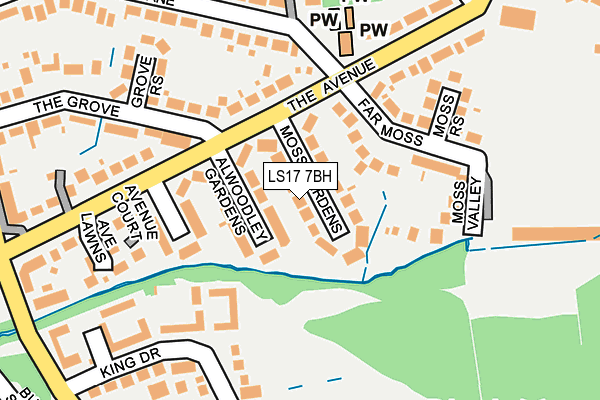 LS17 7BH map - OS OpenMap – Local (Ordnance Survey)