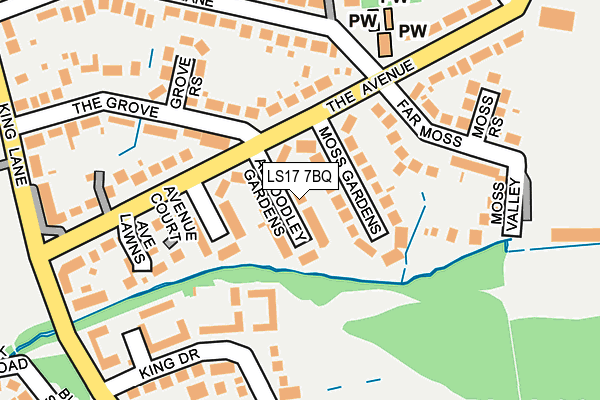 LS17 7BQ map - OS OpenMap – Local (Ordnance Survey)