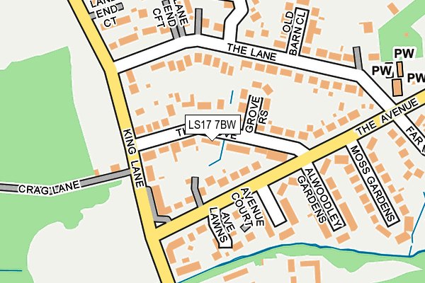 LS17 7BW map - OS OpenMap – Local (Ordnance Survey)