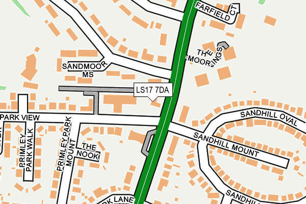 LS17 7DA map - OS OpenMap – Local (Ordnance Survey)