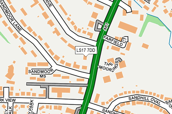 LS17 7DD map - OS OpenMap – Local (Ordnance Survey)