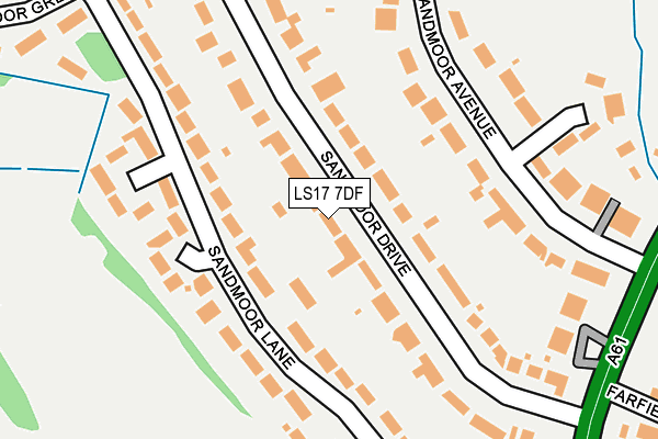 LS17 7DF map - OS OpenMap – Local (Ordnance Survey)