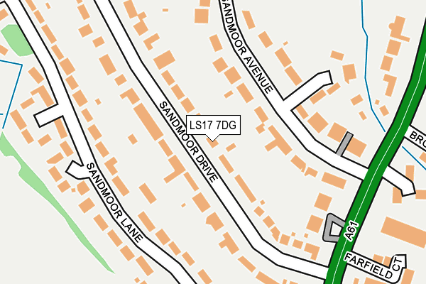 LS17 7DG map - OS OpenMap – Local (Ordnance Survey)