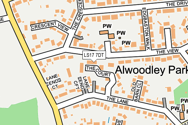 LS17 7DT map - OS OpenMap – Local (Ordnance Survey)