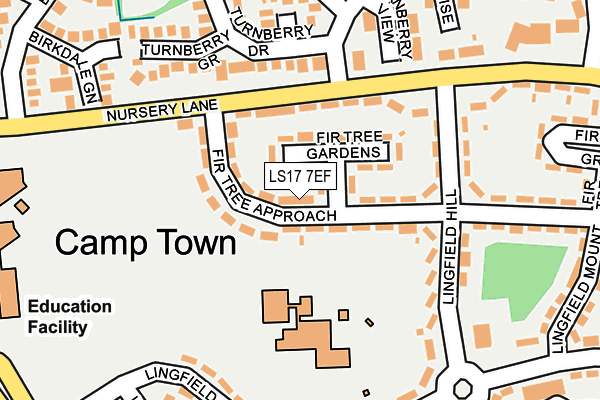 LS17 7EF map - OS OpenMap – Local (Ordnance Survey)
