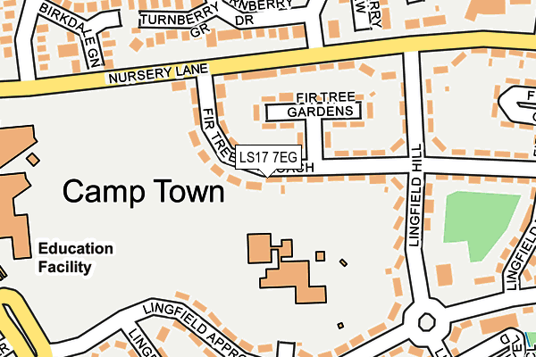 LS17 7EG map - OS OpenMap – Local (Ordnance Survey)