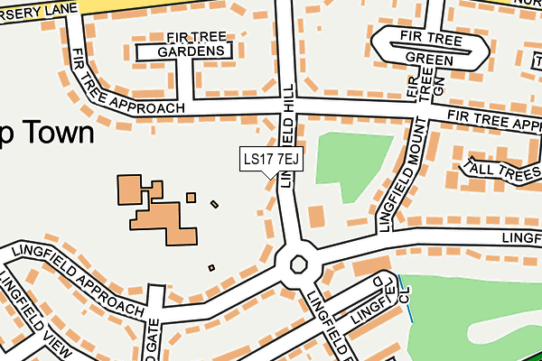LS17 7EJ map - OS OpenMap – Local (Ordnance Survey)