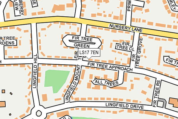 LS17 7EN map - OS OpenMap – Local (Ordnance Survey)