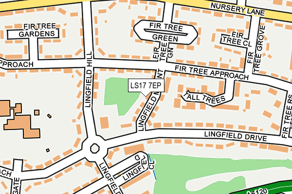 LS17 7EP map - OS OpenMap – Local (Ordnance Survey)