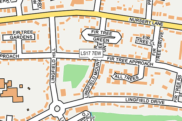 LS17 7EW map - OS OpenMap – Local (Ordnance Survey)