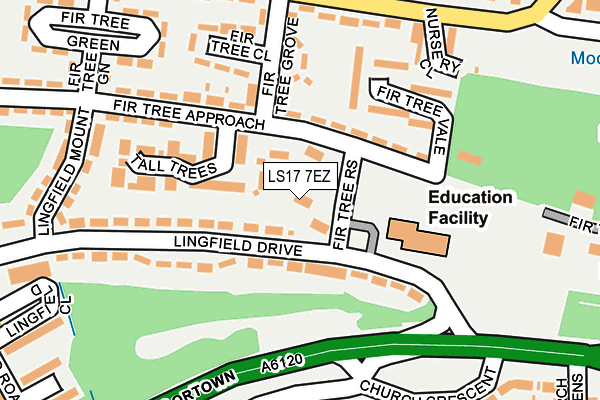 LS17 7EZ map - OS OpenMap – Local (Ordnance Survey)