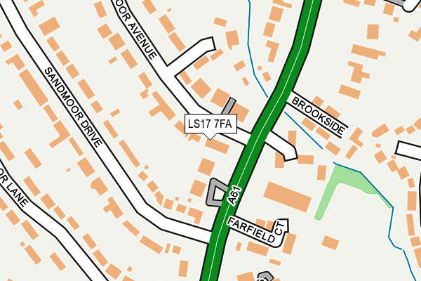 LS17 7FA map - OS OpenMap – Local (Ordnance Survey)