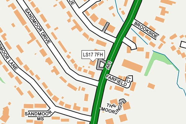 LS17 7FH map - OS OpenMap – Local (Ordnance Survey)