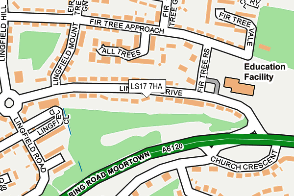 LS17 7HA map - OS OpenMap – Local (Ordnance Survey)