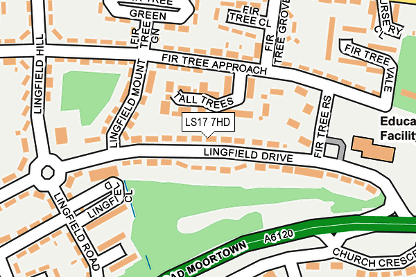 LS17 7HD map - OS OpenMap – Local (Ordnance Survey)