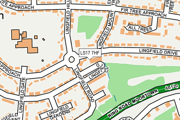 LS17 7HF map - OS OpenMap – Local (Ordnance Survey)