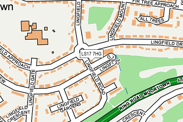 LS17 7HG map - OS OpenMap – Local (Ordnance Survey)