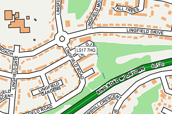 LS17 7HQ map - OS OpenMap – Local (Ordnance Survey)