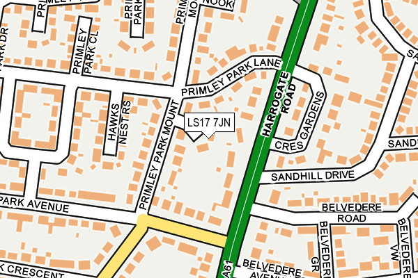 LS17 7JN map - OS OpenMap – Local (Ordnance Survey)