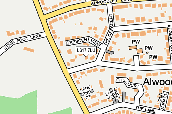 LS17 7LU map - OS OpenMap – Local (Ordnance Survey)
