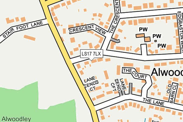 LS17 7LX map - OS OpenMap – Local (Ordnance Survey)
