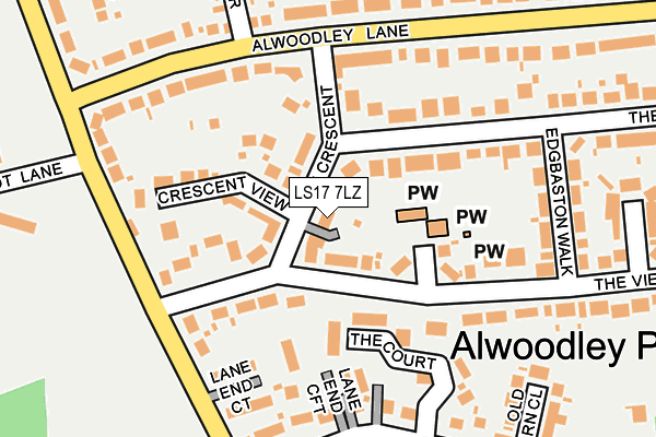 LS17 7LZ map - OS OpenMap – Local (Ordnance Survey)