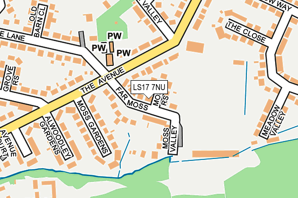 LS17 7NU map - OS OpenMap – Local (Ordnance Survey)