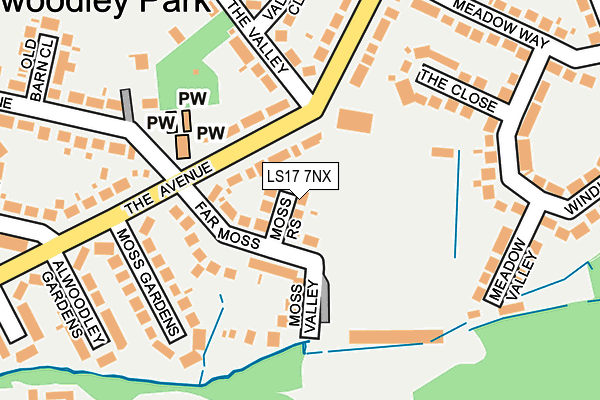 LS17 7NX map - OS OpenMap – Local (Ordnance Survey)
