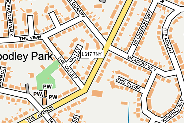 LS17 7NY map - OS OpenMap – Local (Ordnance Survey)