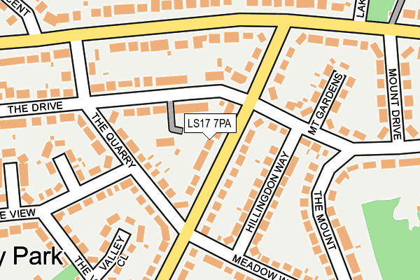 LS17 7PA map - OS OpenMap – Local (Ordnance Survey)