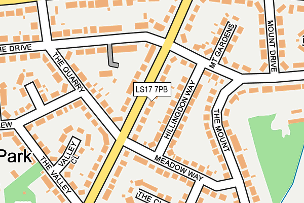 LS17 7PB map - OS OpenMap – Local (Ordnance Survey)