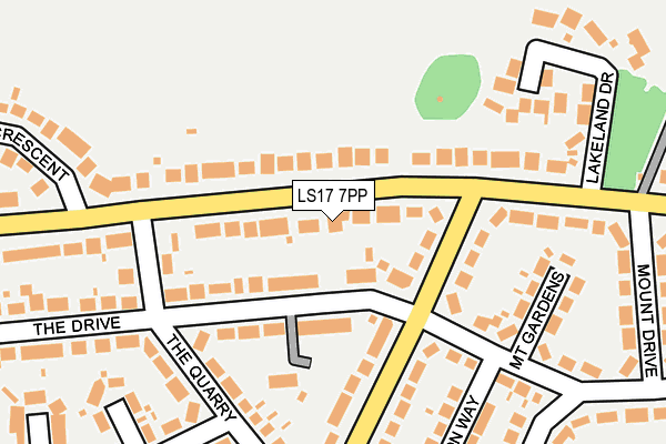 LS17 7PP map - OS OpenMap – Local (Ordnance Survey)