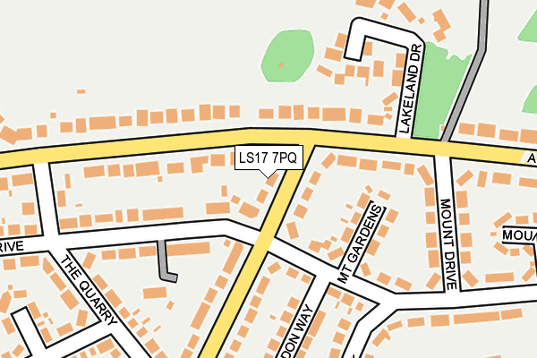 LS17 7PQ map - OS OpenMap – Local (Ordnance Survey)