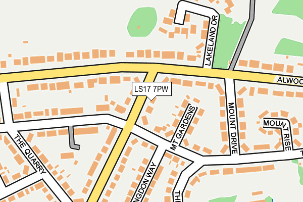 LS17 7PW map - OS OpenMap – Local (Ordnance Survey)