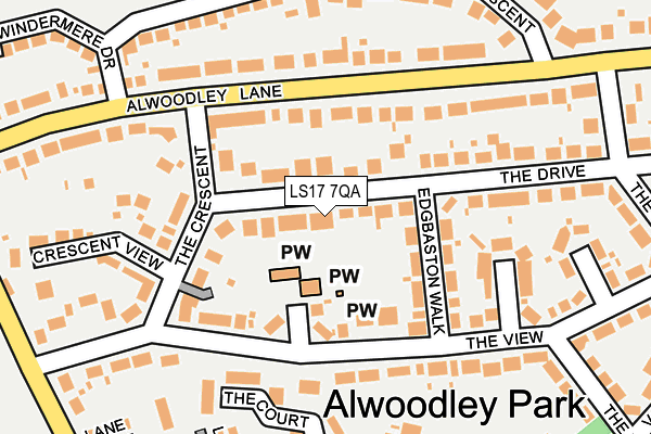 LS17 7QA map - OS OpenMap – Local (Ordnance Survey)