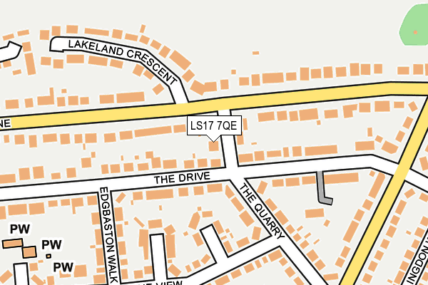 LS17 7QE map - OS OpenMap – Local (Ordnance Survey)