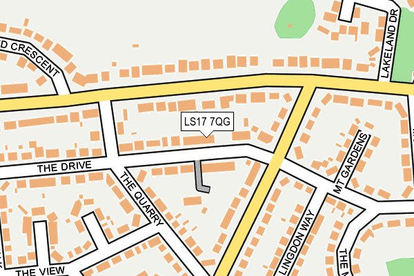 LS17 7QG map - OS OpenMap – Local (Ordnance Survey)