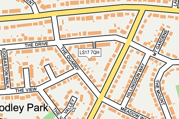 LS17 7QH map - OS OpenMap – Local (Ordnance Survey)