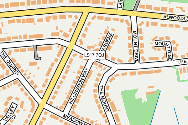 LS17 7QJ map - OS OpenMap – Local (Ordnance Survey)