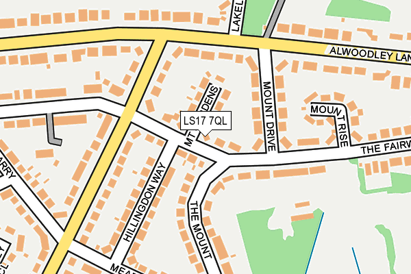LS17 7QL map - OS OpenMap – Local (Ordnance Survey)
