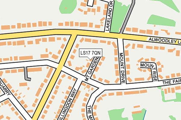 LS17 7QN map - OS OpenMap – Local (Ordnance Survey)