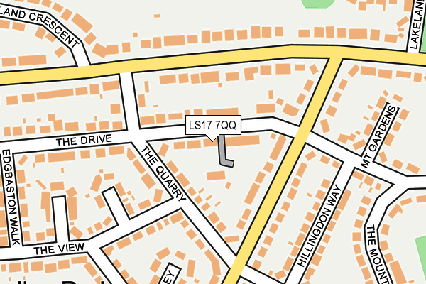 LS17 7QQ map - OS OpenMap – Local (Ordnance Survey)