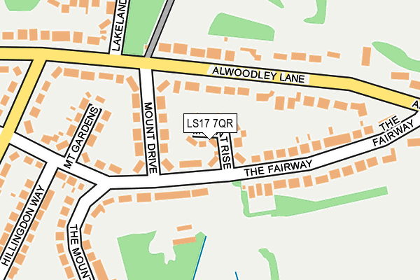 LS17 7QR map - OS OpenMap – Local (Ordnance Survey)
