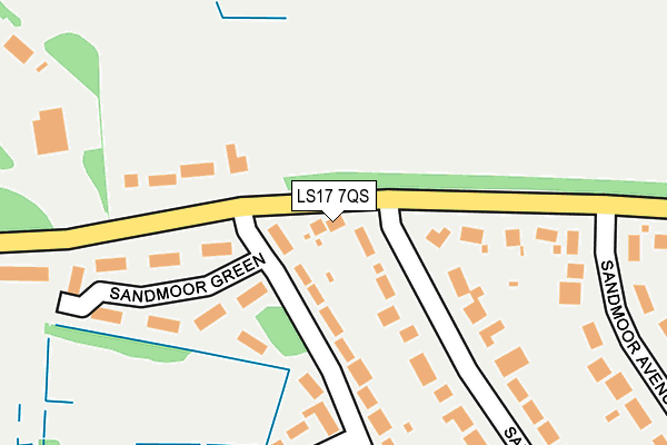 LS17 7QS map - OS OpenMap – Local (Ordnance Survey)