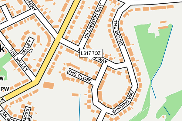 LS17 7QZ map - OS OpenMap – Local (Ordnance Survey)
