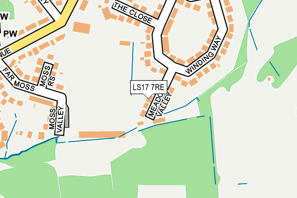 LS17 7RE map - OS OpenMap – Local (Ordnance Survey)