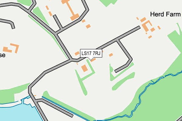 LS17 7RJ map - OS OpenMap – Local (Ordnance Survey)