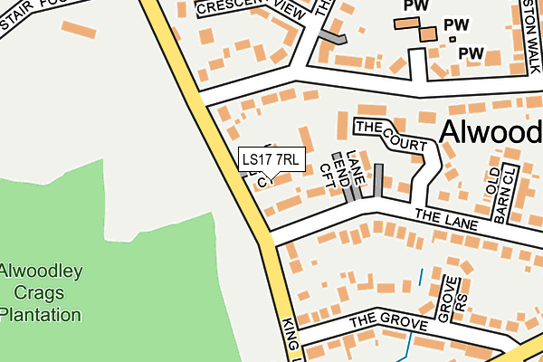 LS17 7RL map - OS OpenMap – Local (Ordnance Survey)